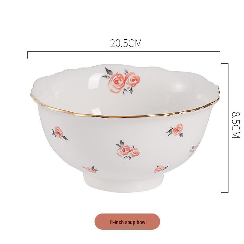 Gold Rim Ceramic Multi-purpose Bowl