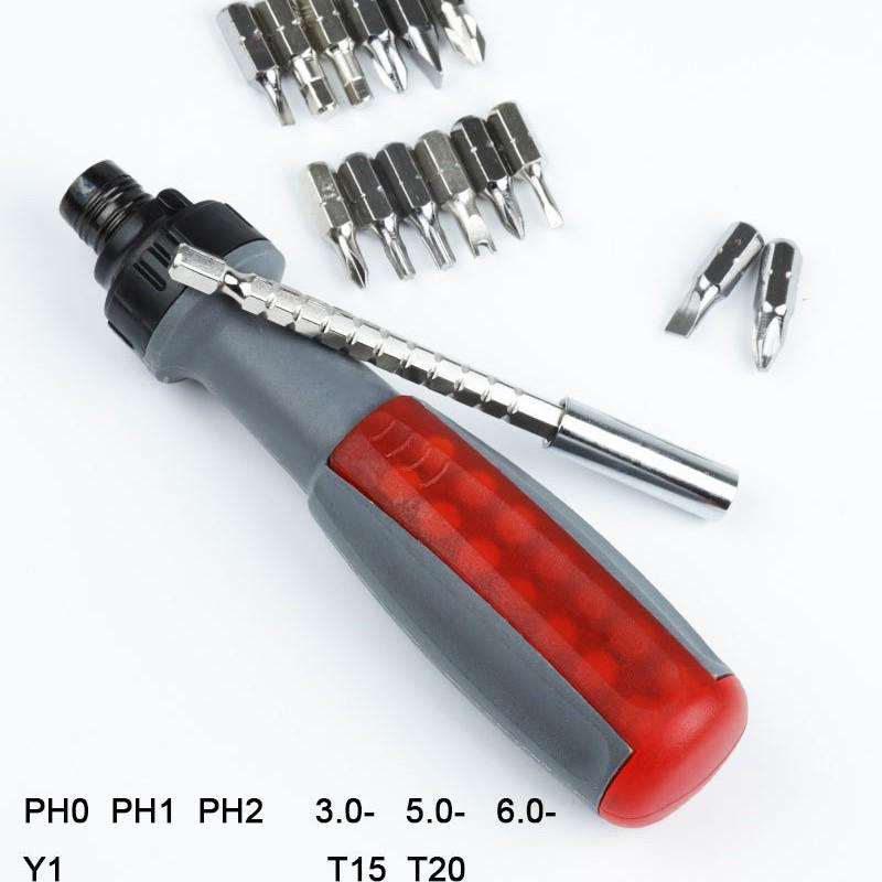 10-in-1 Multi-Angle Ratchet Screwdriver Set with Cross, Plum, and Special-Shaped Heads