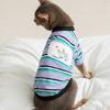Cartoon Pet Elephant Striped T-shirt Sun Protection Cool Pet Sweatshirt Pet Clothes  Four Seasons