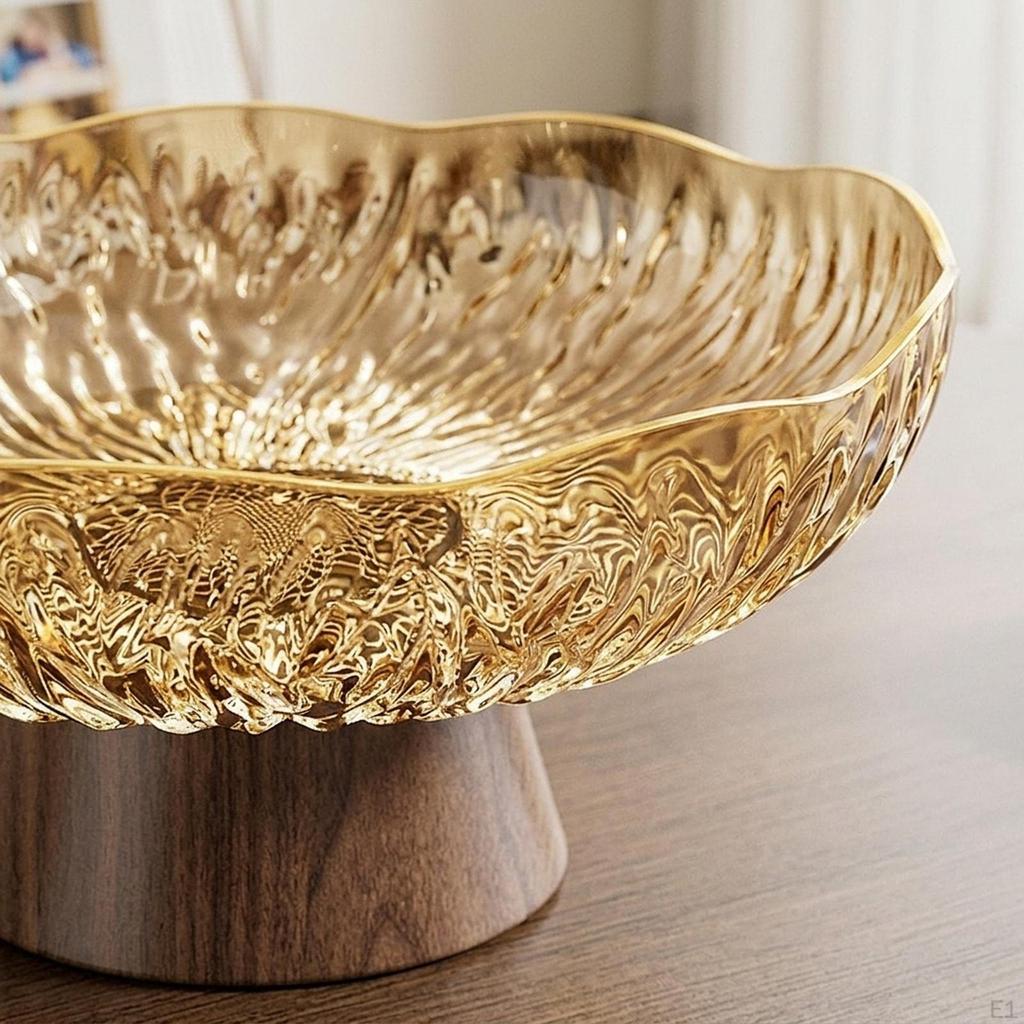 Elegant Fruit Bowl with Drainage Holes, Snack Tray And Storage Space for Snacks, Ideal As A Table