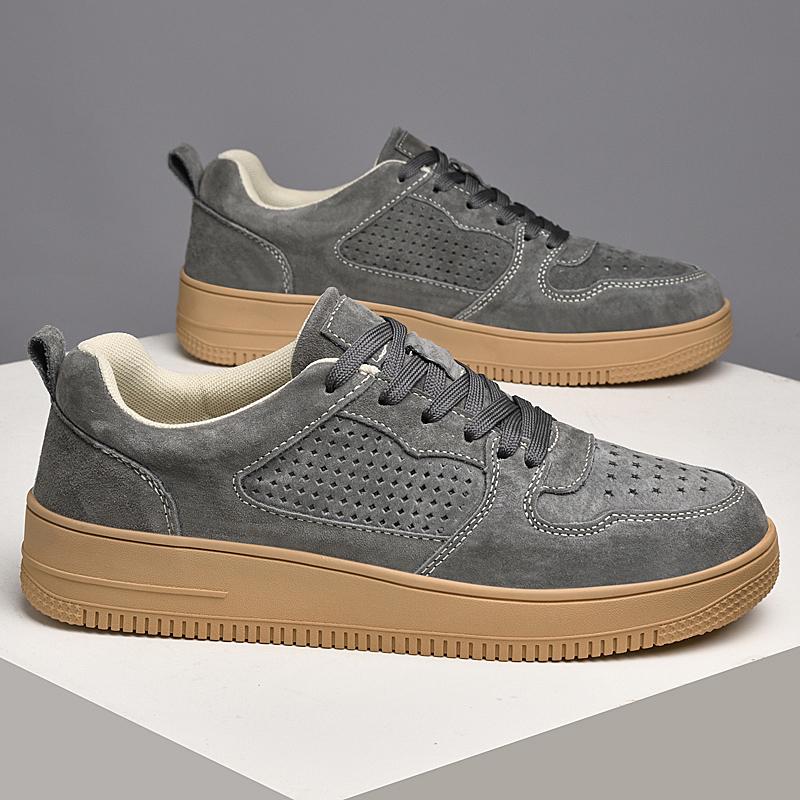 New Spring Men's Casual Leather Shoes All-Matching Sneakers Man Skateboard Footwear Versatile Tenis Masculino