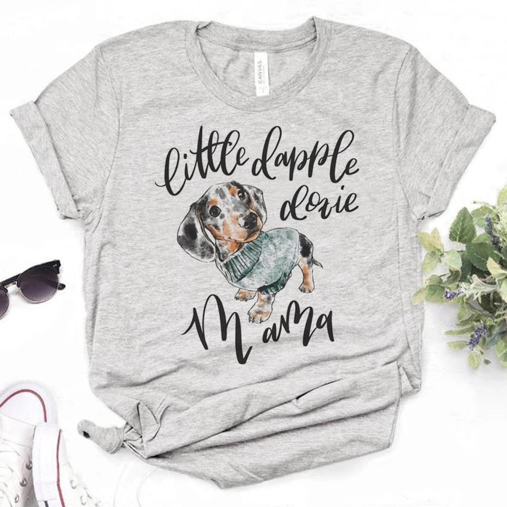 Dachshund T Shirt Women Summer Comic Y2K Top Girl Comic Clothes