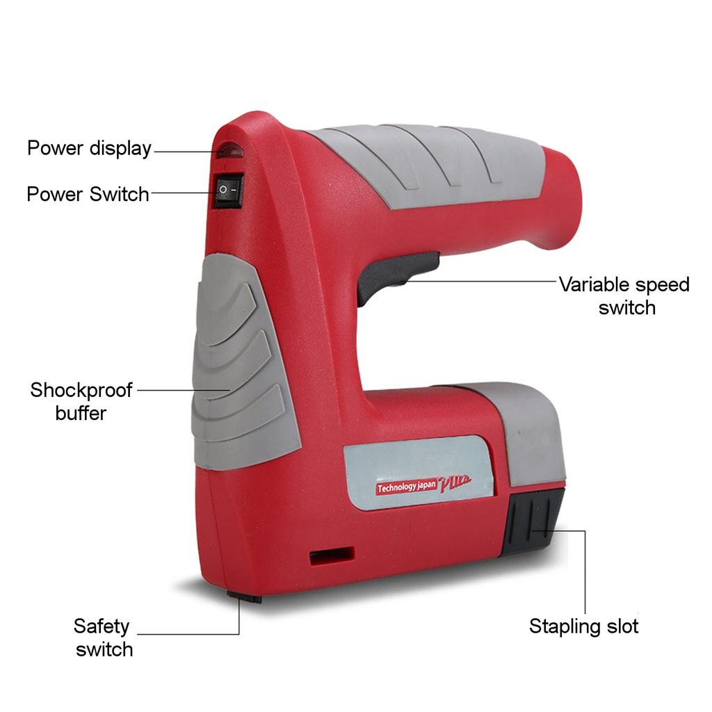 Electric Nailer Gun Stapler Furniture Staple Guns USB Rechargeable Lithium Battery for Frame Woodworking Power Tools 4.2V