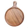 Wooden Serving Board with Handle Pizza Smooth Walnut Platter for Hosts,