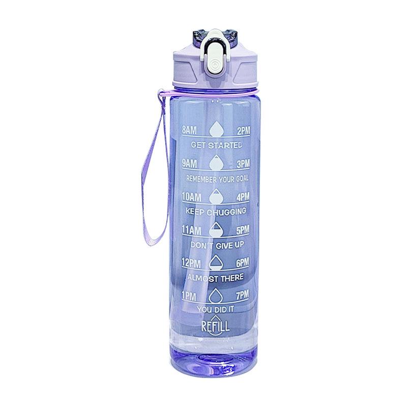 2000ml Stylish Women s Water Bottle with Straw & Scale - Portable for Outdoor & Sports Single Cup [Includes Straw]