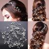 Bridal Headpiece Handcrafted Pearl Rhinestones Decoration Hair Accessory   Headdress for Wedding Prom 19.7in