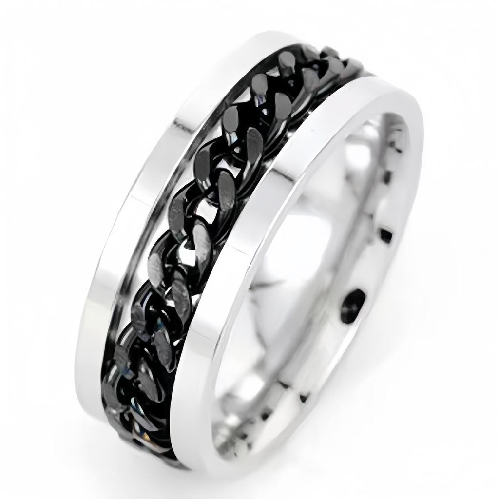 Personalized Ring Bottle Opener Ring Bottle Opener Rotatable Pressure Reducing Chain Titanium Steel Ring Jewelry 6