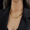 XIYANIKE 316L Stainless Steel Necklace for Women Gold Color Chain Irregular Bead Exquisite Charming New Trends Simple Jewelry