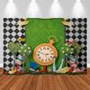 Forest Themed Wonderland Banner Decoration Background, Children's Birthday Party, Home Decoration Photography Background Cloth