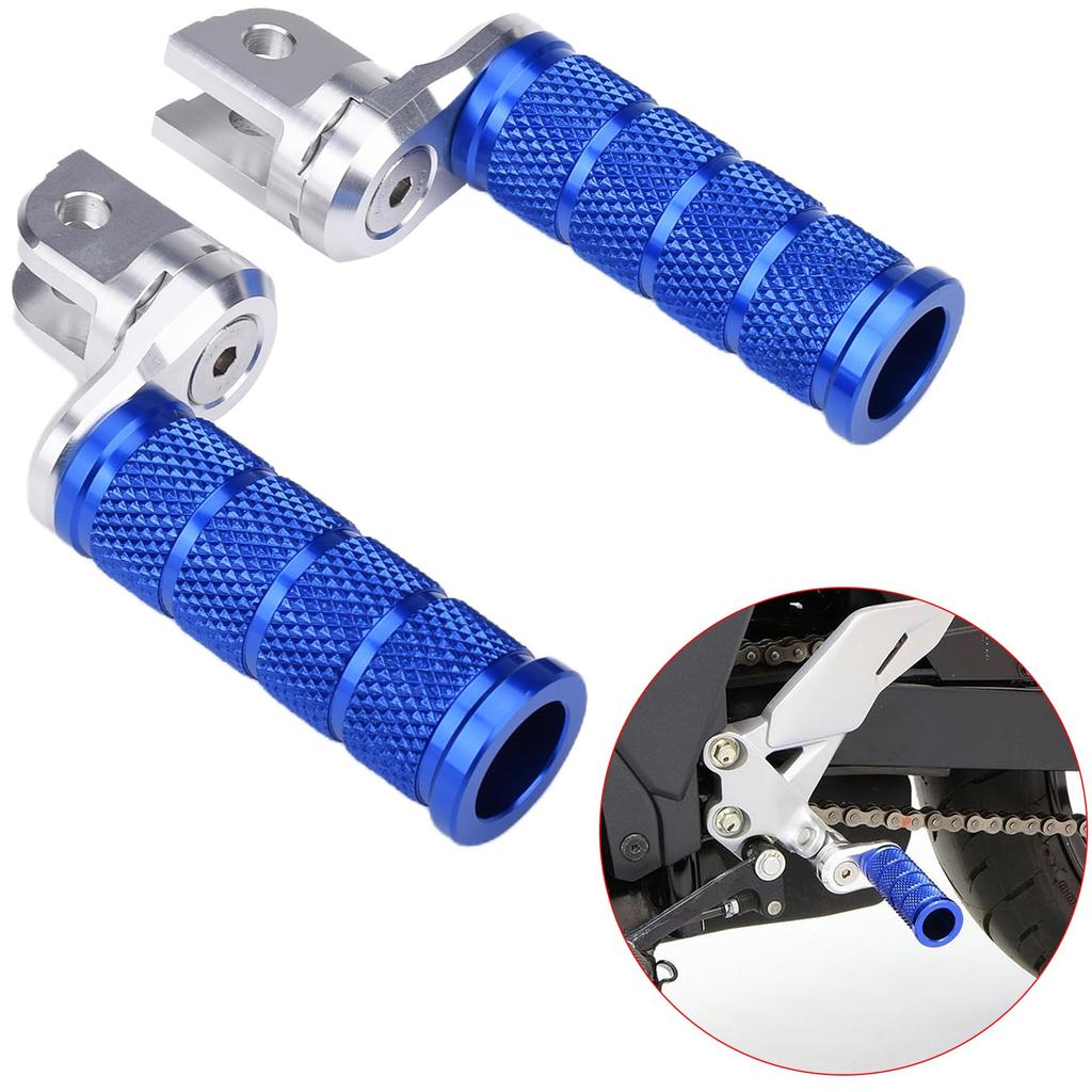 LEDISHUN Adjustable Step Bar Set for Kawasaki Ninja Ninja 400 X-25R, X-4R, X-4RR, 250, (Blue)