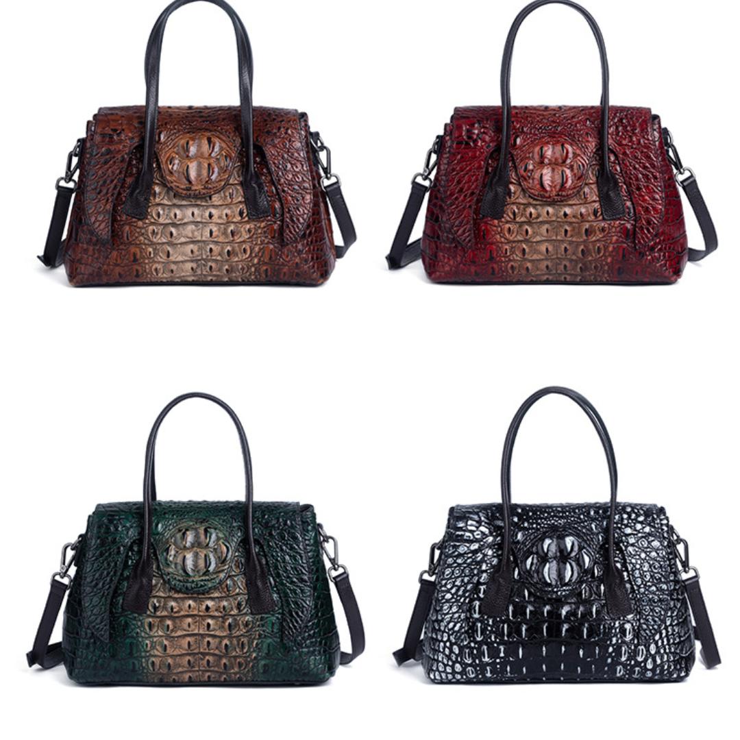 Сумка из коровьей кожи с текстурой крокодила — фото 6