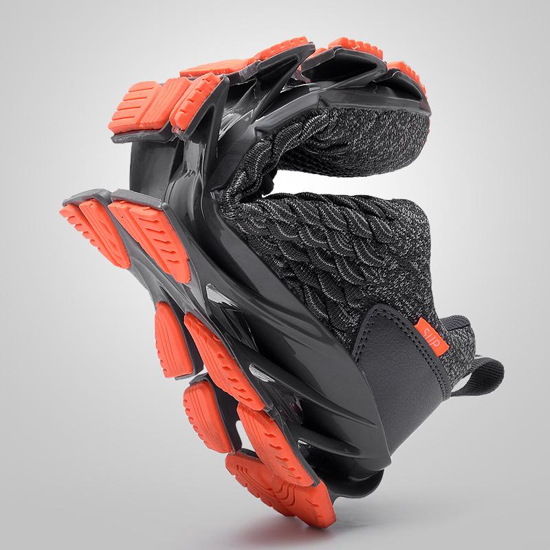 Men Women Fashion Blade Shoes Knitted Mesh Sneakers Light Breathable Casual Sneakers for Running Outdoor Sports Shoes
