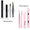 4-Piece Eyelash Bonding & Sealing Kit: Strip & Cluster Glue Remover, Eyelash Curler, Contouring, Portable