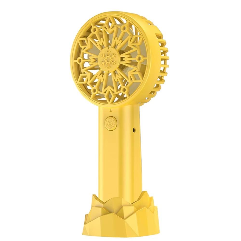 Handheld Desktop Dual-Purpose Fan Usb Charging Portable With Base Two-Color Optional Fashion Design Abs Material Natural Wind