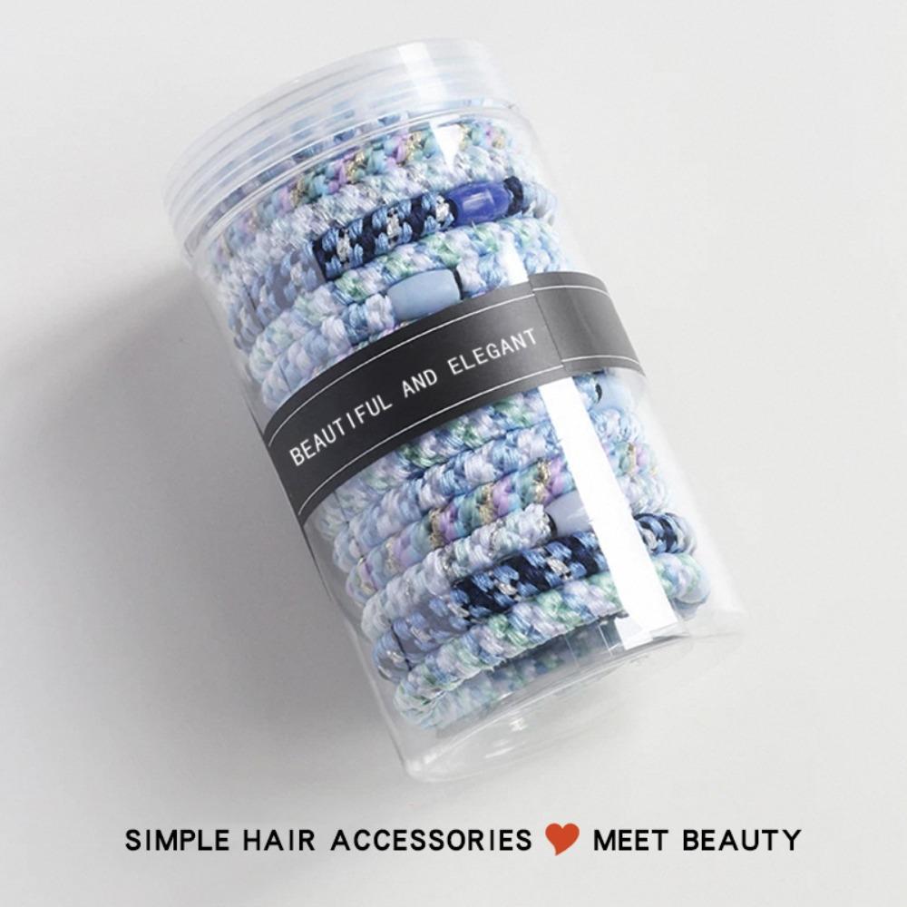 15pcs/set Braided Twisted Elastic Hair Band Cans Packaging Rubber Bands Fashion Hair Ties