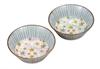 Kutani Ware Iwataya 4.5 Size Pair of Pots, Curved Water Flower, K9-379