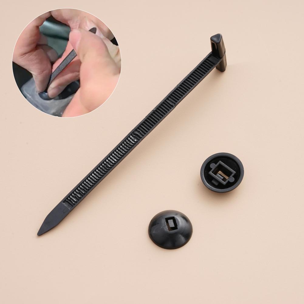 30-100Pcs Multi purpose Nylon Universal Cable Tie Buckle Retainer Nylon Buckle Nylon Zip Cable B6U8