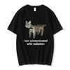 Ich bin verstrahlt Lustiges Katzen-Meme T-Shirt Herren Damen Kleidung Vintage Kurzarm T-Shirt Baumwolle Lässige T-Shirts