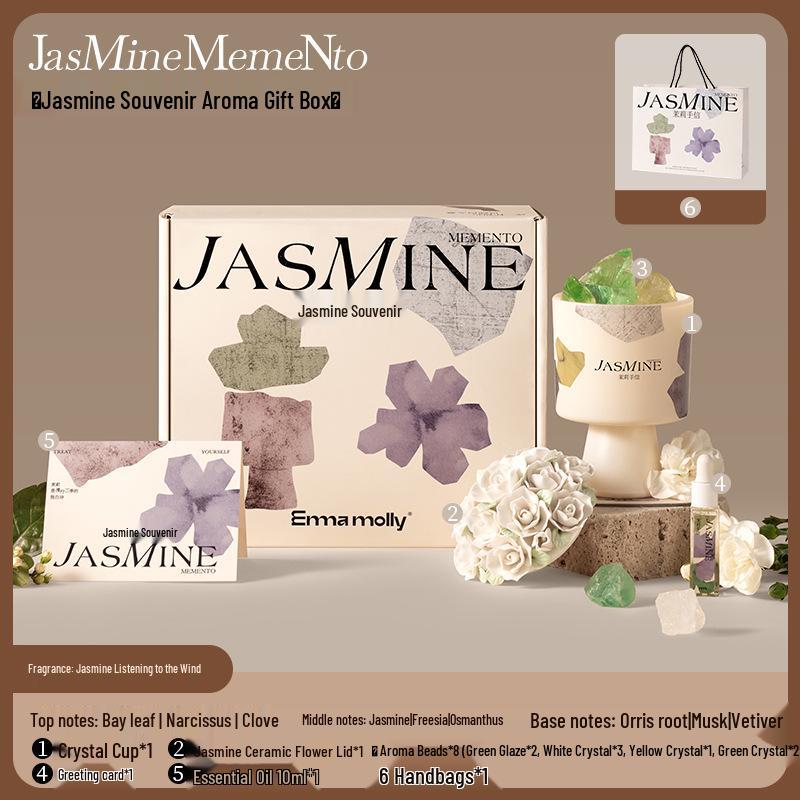 Emma Molly Jasmine Aroma Gift Box: Birthday, Wedding & Festival Diffuser Stone Ornament