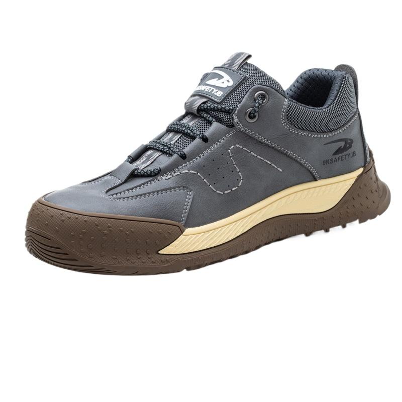 Fashion Insulation 6KV Male Composite Toe Work Shoes Sneakers Indestructible Anti-smash Anti-puncture Leather Safety Shoes for Men