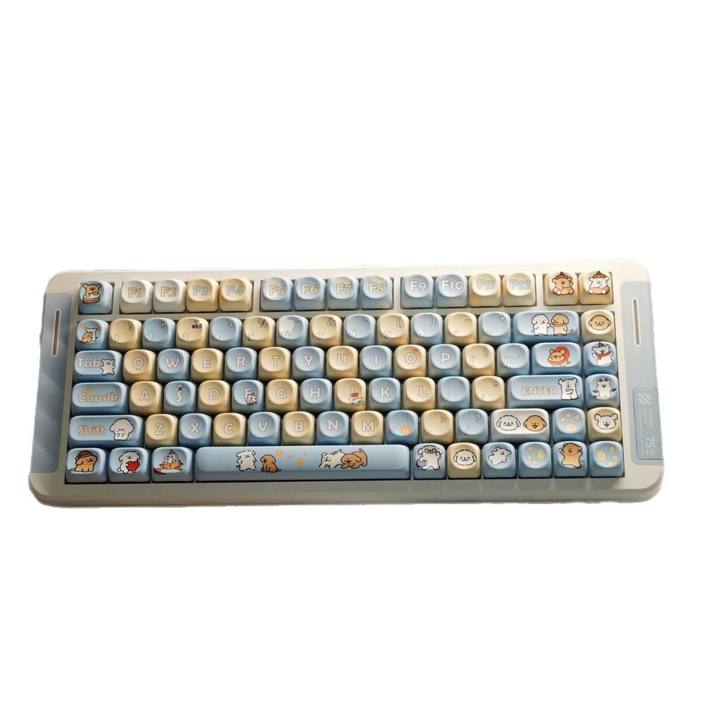 Line Dog Personality MOA Profile Keycaps: Cute Cartoon Accessories for Mechanical Keyboards