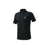 Fitness Series Solid Color Logo Short Sleeve Polo Shirt Men Tops Deep-Black A51M321115FBK