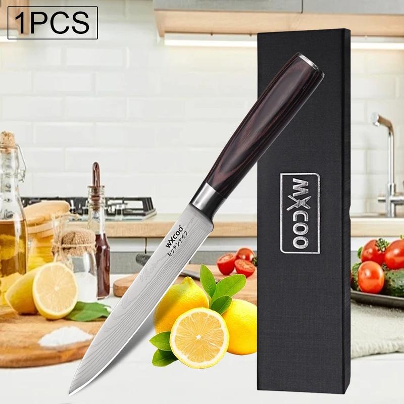 WXCOO Professional Knives Damascus Laser Chef's Knife for Cutting Bone Bread Fruit Melon Stainless Steel Cooking Tools
