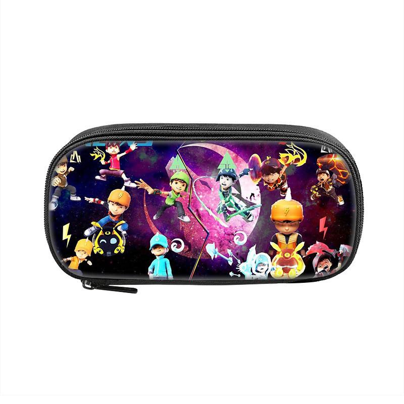 Boboiboy Pencil Case For Kids Nylon Storage Bag With Cartoon Design