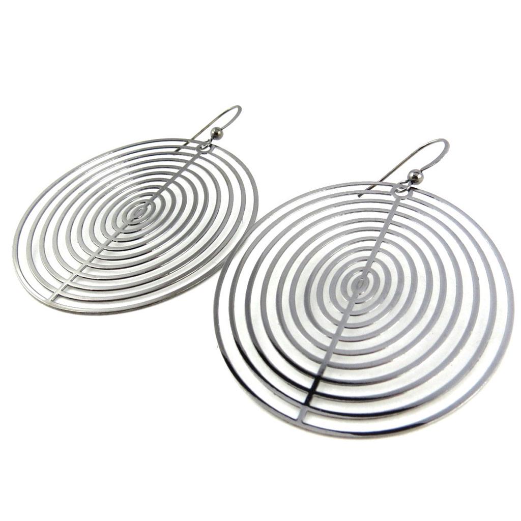 Les Trésors De Lily [N1114] - Designer Earrings 'Choreography' Gray (geometric)
