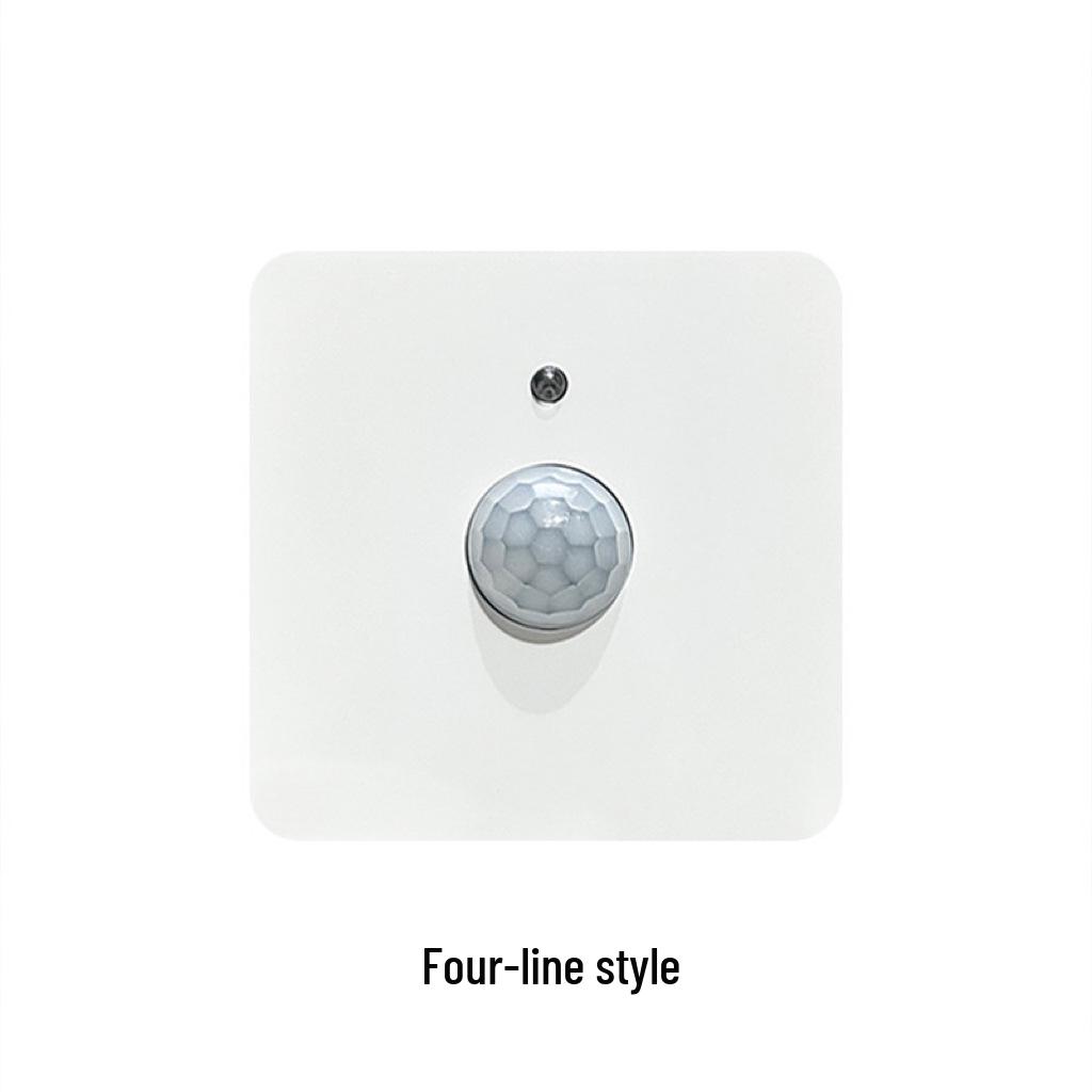 Type 86 Infrared Sound & Light Control with Human Body Sensor 220V Corridor Delay Switch