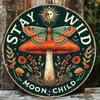 8x8 Inch Retro Metal Sign Stay Wild Moon Child Vintage Tin Plate Home Bar Cafe Wall Art Decor
