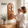 Pantalla Interactiva de Fecha Madera Vintage Pareja de Gansos Calendario Perpetuo Bloques de Mes Reutilizables Decoración Rústica de Pared Colgante Granja para el Hogar