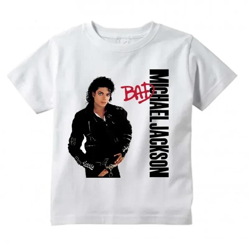 Michael Jackson Graphic Men And Kids TShirt Y2K High Quality Cotton Casual Summer Rock Fashion Short Sleeve Crew Neck Tshirt