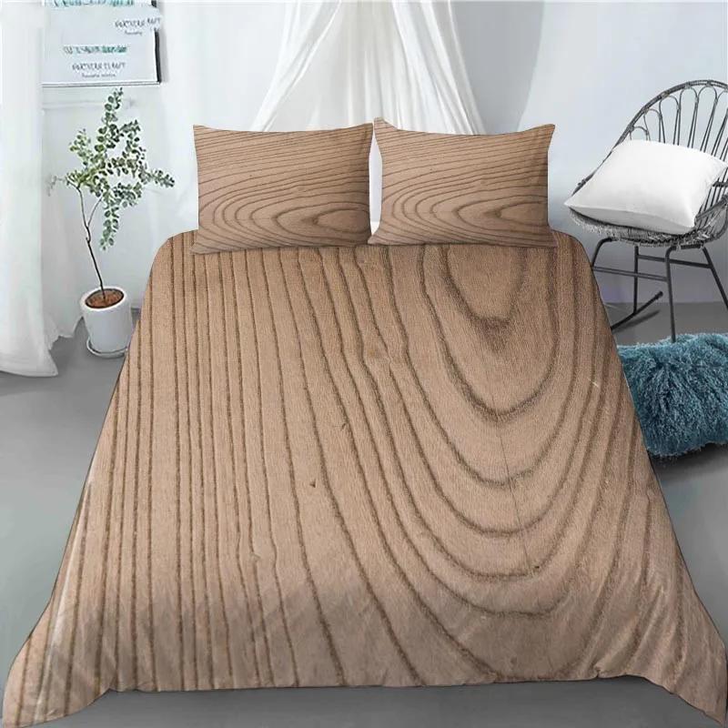 3D Colorful Retro Wood Pattern Duvet Cover Polyester Quilt Cover With Pillowcase Kids Adults Home Bedroom Decor King Queen Size