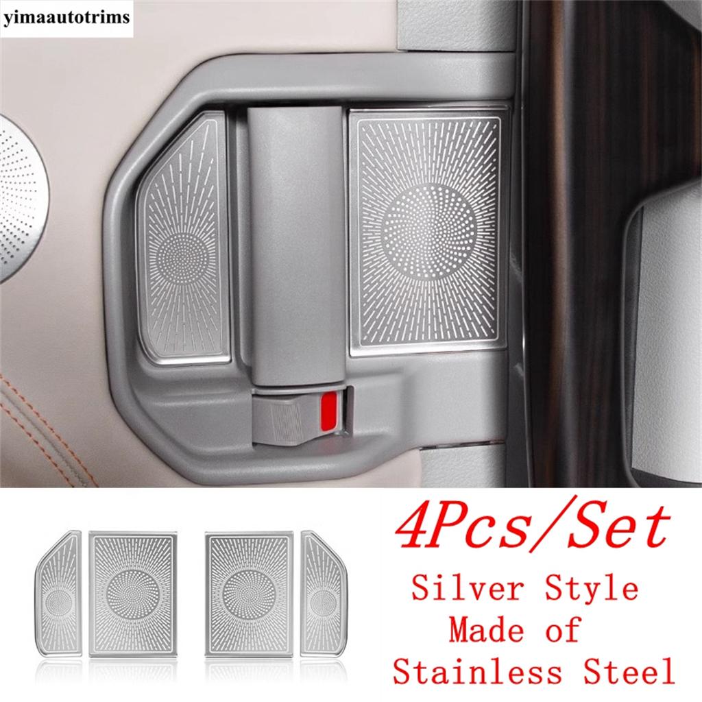 

Car Inner Door Front Rear Handle Bowl Speaker Frame Panel Cover Trim Accessories Interior Kit For Toyota Sienna XL40 - 2025 Silver Style - A