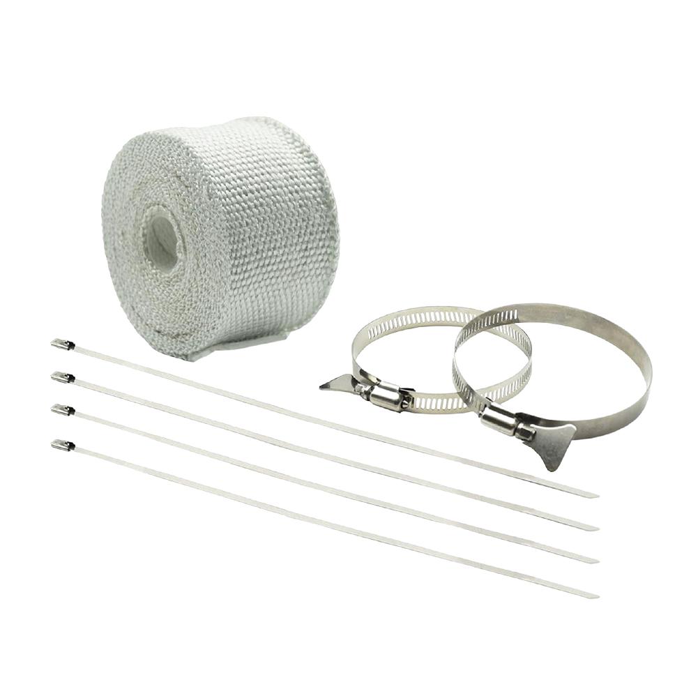 

Fireproof and Scald Proof Stove Pipe Wrap with 2 Clamps Pipe Insulation Webbing Anti-Scald Chimney Ribbon Furnace Flue Protector