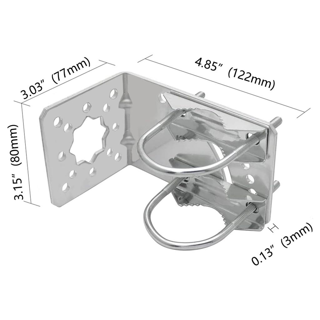 Satellite Mounting Kit Wall Mount for Starlink Gen 2 L Mount Bracket Mount Bracket for Eave Roof Wall Installation