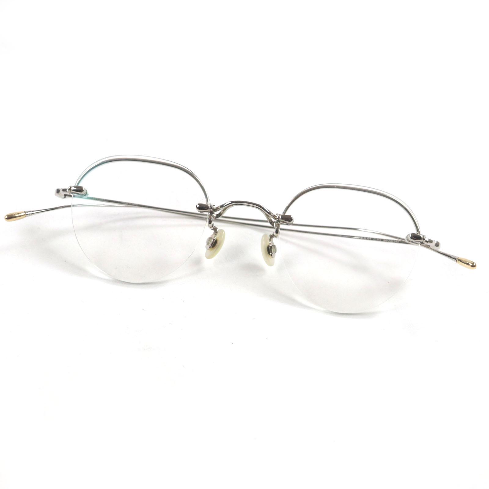 

Excellent 10 eyevan Glasses no.6 2 44-1G Silver gold 18K mens Used