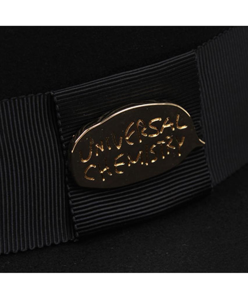 Yunibeosyeolkemiseuteuli Gold Metal Line Wool Fedora Bk Fedora