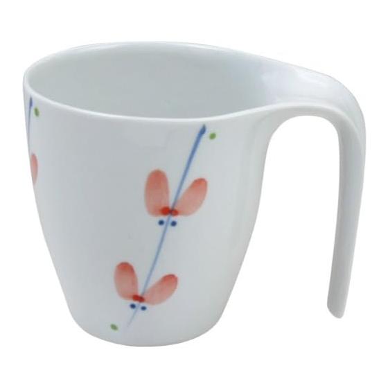 Arita Ware Sweet Pea (Red) Easy to hold mug