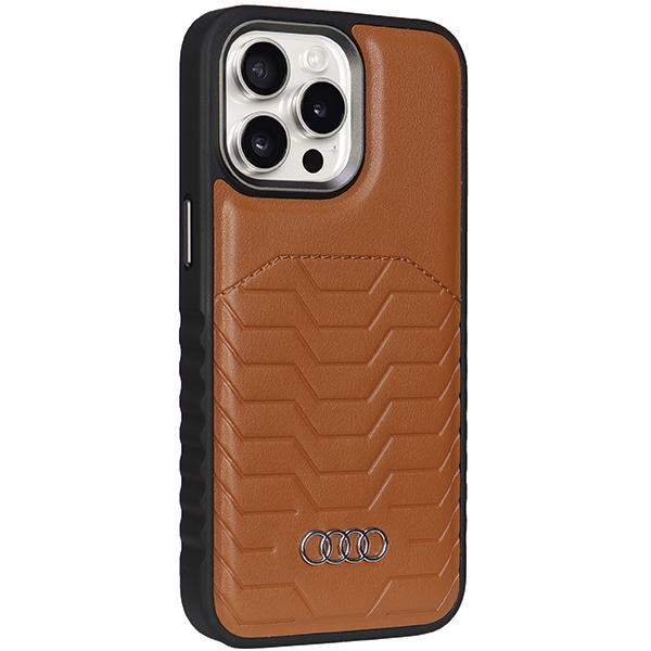 Audi Synthetic Leather Magsafe Iphone 14 Pro Max 6.7 Brazowy/Brown Hardcase Au-Tpupcmip14Pm-Gt/D3-Bn