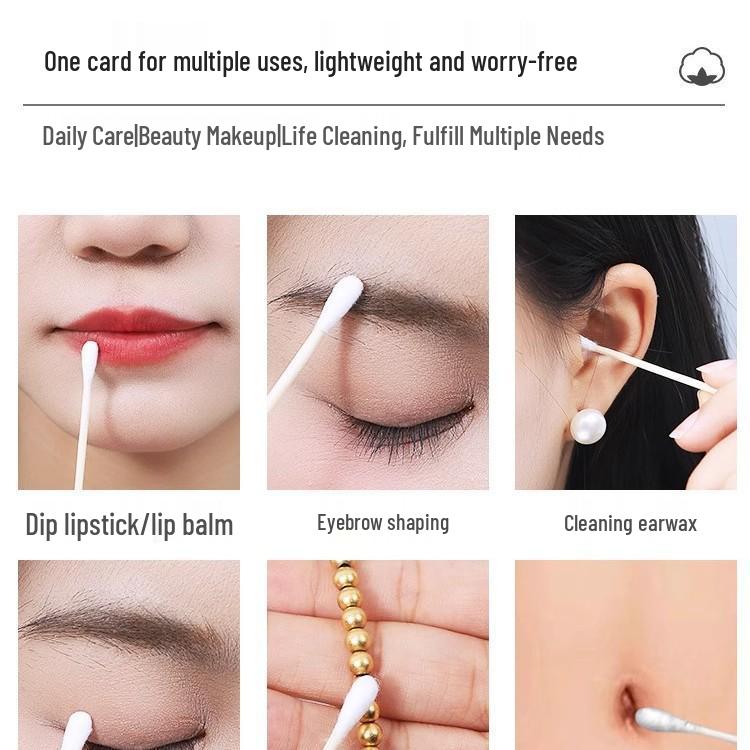 Baumwollstäbchen aus Bambus: Großer Kopf, Beidseitig für Medizinischen Gebrauch und Baby-Ohrenreinigung