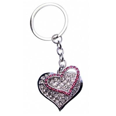 Lifefx Lifefx Two Heart Diamond Keyring