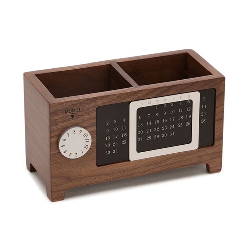 Pen Bracket Stationery Organizer Make Up Brush Holder Desktop Storage Box Calendar Pen Holder