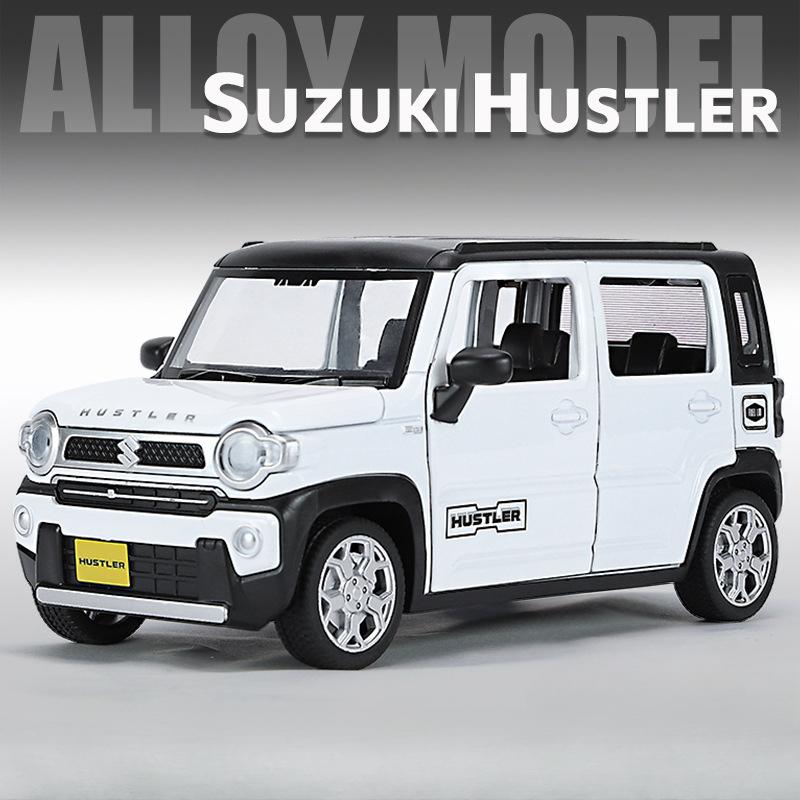 1:22 SUZUKI HUSTLER Alloy Car Model Diecast Metal Off-Road Vehicle Car Model Sound and Light Simulation Collection Kids Toy Gift
