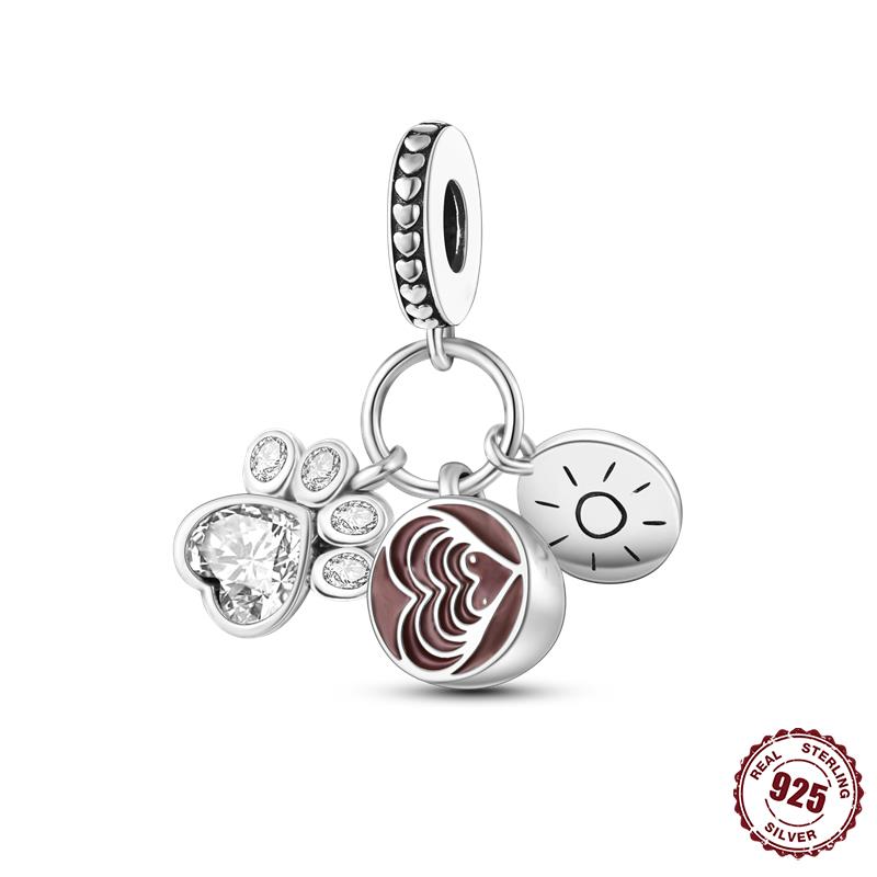 High Quality Copper Teacup Coffee Pendant Beads Fit Original Fine Bracelets Charms Diy Women Jewelry Making