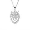 Stainless Steel Hollow Lion Head Pendant Necklace Hip-Hop Trend Domineering Street Style Versatile Accessory Wholesale