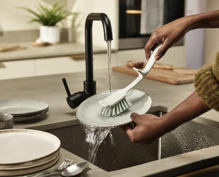 Joseph Joseph Edge Sage Hanging Dish Brush with Scraper