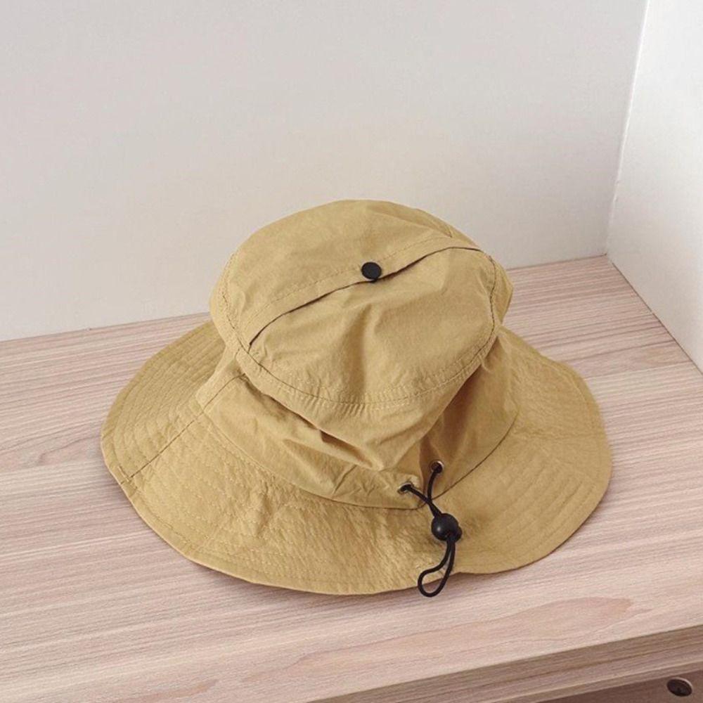 Quick Dry Baby Sun Protection Cap Candy Color Children Fishman Hat Kids Bucket Hat  2-7 Years Old