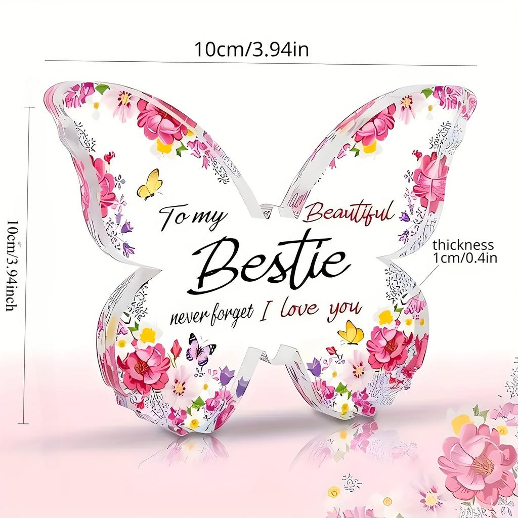 2D Flat Acrylic Butterfly Decoration, Indoor and Outdoor Decoration - No Battery/electricity Required, Free Day Decoration, Shop Decoration